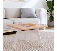 BARULUOAKLIFE Piano Tavolo Quadrato 60x60x2,5 cm Legno Massello Faggio Naturale - Piano di Ricambio per Tavolino Soggiorno con Angoli Arrotondati e Superficie Liscia Facile da Pulire