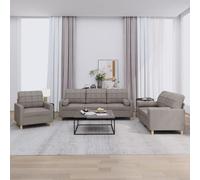 BARULUOAKLIFE Set Divani 3 pz con Cuscini Tortora in Tessuto Resistente, Include 4 Cuscini Decorativi e 6 per Salotto Moderno e Soggiorno Accogliente **Analisi dei requisiti