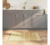 BARULUOAKLIFE Tappeto Rettangolare Natura Chiaro 70x100 cm in Bambù con Base Antiscivolo, Materiale Naturale Durevole e Resistente all'Acqua, Facile da Pulire e Conservare, Ideale