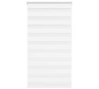 BARULUOAKLIFE Tenda a Rullo Zebra Bianca 100% Poliestere Larghezza Tessuto 80,9 cm con Paranco a Catena e Clip di Sicurezza per Controllo Luce e Privacy Facile Installazione a Parete