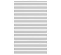 BARULUOAKLIFE Tenda a Rullo Zebra Grigio Chiaro 100% Poliestere Larghezza Tessuto 140.9 cm, Tenda Oscurante con Paranco a Catena e Clip di Sicurezza per Soggiorno Camera da Letto Ufficio,