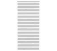 BARULUOAKLIFE Tenda a Rullo Zebra in Poliestere 100% con Design a Doppio Strato per Privacy e Controllo Luce, Grigio Chiaro, Larghezza Tessuto 90.9 cm, Montaggio a Parete o Finestra,