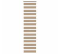 BARULUOAKLIFE Tenda a Rullo Zebra Larghezza Tessuto 50,9 cm Poliestere Marrone Sabbia con Paranco a Catena e Clip di Sicurezza per Controllo Luce e Privacy Oscurante per Interni Moderni