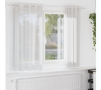 BARULUOAKLIFE Tende in Voile con Occhielli 2 Pezzi Bianco 140x175 cm Tessuto Semitrasparente 100% Poliestere per Interni Moderni e Protezione Solare Funzionale con Design a Rete