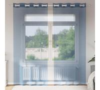 BARULUOAKLIFE Tende in Voile con Occhielli 2 Pezzi Blu Reale 140x245 cm Tessuto Semitrasparente 100% Poliestere Lavabile per Interni Moderni Protezione Solare e Privacy Design con 8