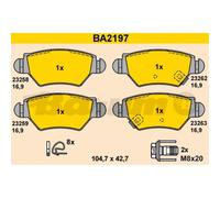 BARUM Pastiglie Freno Bremsbelegsatz Posteriore per Opel Astra G Cc Zafira A