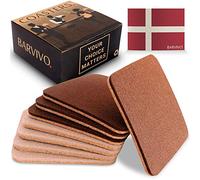 BARVIVO Set di 8 sottobicchieri moderni per bevande, assorbenti, perfetti sottobicchieri moderni per proteggere il tavolo in legno, con lato in sughero che previene i graffi e un lato in feltro che