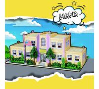 Barweer Creative Anime Springfield Elementary School Building Blocks Set 3500PCS Street View Classic Town Schoolhouse Modular Architecture Model Kit DIY Assembly Toys Gift for Adults Gift Home