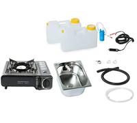 Barwig - Set da 12 V, per la vendita e la cucina da campeggio, 325 x 265 x 150 cm, rubinetto integrato e fornello a gas (ad-ideen)