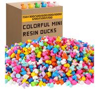 Barydat 1000 mini anatre colorate in resina, piccole anatre decorative per nascondersi e cercare, scherzi, crociere, feste, bambini, miniatura, giardino, accessori per casa delle bambole, paesaggio