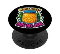 Barzellette banali sono la mia marmellata divertente amante del mais gioco di parole Corncob Dad Joke PopSockets PopGrip Adesivo