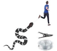 Barzellette Di Per Adulti,Giocattolo Di Scherzo Di Serpente - Giocattolo Di Serpente In Silicone - Per Scherzo Di Simulazione Snake con Corda e Clip, Decorazione Di Halloween con