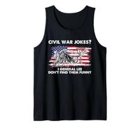 Barzellette sulla Guerra Civile Robert E Lee Bandiera degli Stati Uniti Storia Umorismo Generale Canotta