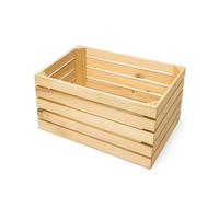 BAS Cassetta in Legno Vintage 50x40x30 cm - Scatola Grande per Decorazione, Arredo, Frutta o Vino - Stile Rustico - Cassa in Legno per Fai da Te e Organizzazione