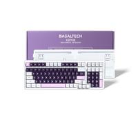 Basaltech Tastiera meccanica da gioco, 99 tasti, interruttori lineari marroni sostituibili a caldo, con tastierino numerico, retroilluminata RGB, tastiera per computer portatile e PC