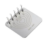 Basamento staccabile a forma di cuore di addestramento delle unghie con la base della lega del gancio per l'attrezzatura di pratica del chiodo facile pulito di dimostrazione del manicure