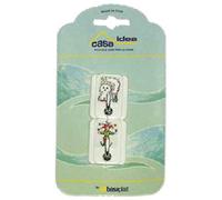 Basaplast BAS019 Set 2 Ganci Singoli, a Muro, in Alluminio, con Decorazioni, Decorato