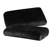 BaSaTex Set di 2 federe in peluche cashmere per cuscini cervicali e per la salute | morbida federa | circa 45 - 60 x 30 - 40 cm - ponte da 20 cm | colore: nero