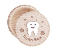 Baschetta per denti per bambini in legno - scatola da per bambini, di souvenir per conservare e riccioli per latte, scatolla di memoria collettiva per ragazze idee