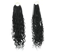 Baschetta trecce per capelli all'uncinetto, all'uncinetto per donne nere capelli umani, branco da 6 pollici intrecce per capelli all'uncinetto con estremità ricci, all'uncinetto delle
