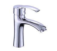 Baschetto del bacino di rame del bagno rubinetti a foro singolo caldo e freddo in lavaggio del lavabo del lavabo lavello a manico singolo ResistanceTaps Gruppo di drenaggio Assemblaggio ugello per