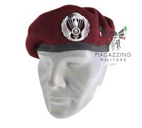 BASCO Militare PARACADUTISTI ORIGINALE FOLGORE Esercito CON FREGIO