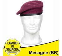 Basco Tipo Spagnolo Commando Bordeaux Militare Militaria Berretto MFH