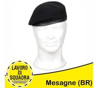 Basco Tipo Spagnolo Commando Nero Militare Militaria Berretto MFH