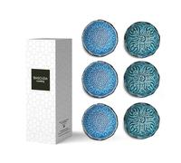 Bascuda Set di 6 Piccole Ciotole Ceramica 8cm - Ciotole Spuntini, Aperitivo, Salsa di Soia, Decorazioni Colorate - Ciotola Colazione Ø 8 cm