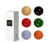 Bascuda® Set di 6 piccole ciotole in ceramica per tapas, dessert, noci, olive, salsa di soia, ingredienti, decorazioni marocchine, spagnole messicane, regali per l'inaugurazione della casa | 8 cm