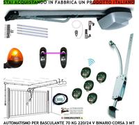 BASCULANTE 70 KG AUTOMATISMO ARCHETTO MOTORE 220/24 V 5 RADIOC FOTO FAROLED SBLO