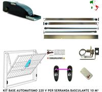 BASCULANTE AUTOMATICA KIT BASE 220 V COMPLETO RINFORZO PORTA MOTORE FOTO RADIOC