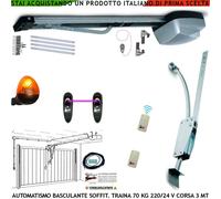 BASCULANTE CONTRAPPESI 70 KG MOTORE 220/24 V ARCHETTO 2 TELEC FOTO FAROLED SBLOC