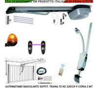 BASCULANTE CONTRAPPESI 70 KG MOTORE 220/24 V ARCHETTO RADIOC FOTO FAROLED SBLOC