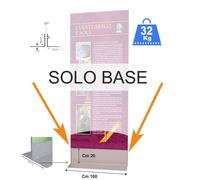 BASE 100 CM IN METALLO PER TOTEM PUBBLICITARIO BIFACCIALE ESPOSITORE DA PAVIMENT