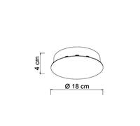 BASE-3-12R OS LED Base a raggio 3-6 luci ottone spazzolato d.20cm