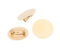 Base a disco per spilla in acciaio inossidabile, 20 pezzi grezzi for spilla con piastra circolare in acciaio inossidabile da mm, placcati in oro, semplice(Gold Plated)