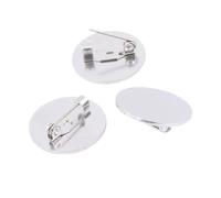 Base a disco per spilla in acciaio inossidabile, 20 pezzi grezzi for spilla con piastra circolare in acciaio inossidabile da mm, placcati in oro, semplice(Plain Steel)