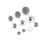 Base a disco per spilla in acciaio inossidabile, Base for spilla cabochon in acciaio inossidabile for creazione di gioielli fai-da-te, colore 6-30 mm, 20 pezzi(8mm)