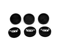 Base a disco per spilla in acciaio inossidabile, Basi for spille cabochon in legno da 10 pezzi con perno in acciaio inossidabile nero 20-30 mm for fai te(25mm)