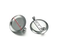 Base a disco per spilla in acciaio inossidabile, Spilla cabochon in acciaio inossidabile placcato oro da 10 pezzi con montatura in dorato 25 mm for fai te(Steel 25mm)