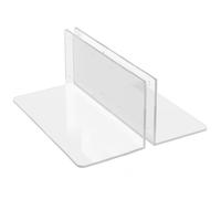 Base a L in plexiglass trasparente 60x21,5 cm, spessore 8 mm, per pannelli espositivi da 10 a 20 mm