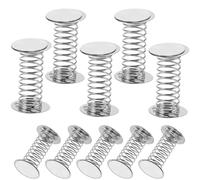 Base a Molla Acciaio Ferro 10 Pezzi Argento per Bambole Oscillanti | Adesivo Forte, Forza Resistente e Duratura, Finitura Liscia, per Progetti Decorativi Creativi e Basi Mobili