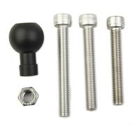 Base a morsetto per manubrio moto con sfera in alluminio e bulloni M8 compatibile con RAM-B-367U per supporti RAM per supporto GPS o staffa per navigatore satellitare sul manubrio della moto