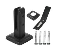 Base a morsetto per vetro, supporto in vetro nero con viti in acciaio inossidabile 304, altezza 160 mm, morsetti per vetro da 10-13 mm, ideale per sistemi di ringhiere.