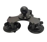 Base a ventosa tripla con blocco a torsione per finestrino dell'auto da 1,5 pollici con testa a sfera