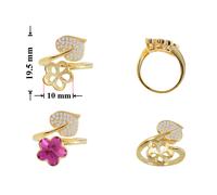 Base ad anello regolabile in argento sterling per incollare 4744 cristallo...
