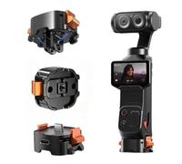 Base adattatore di ricarica per Insta360 Luna Ultra, base di ricarica con porta di tipo C, foro filettato da 0,6 cm e interfaccia a due ganasce, compatibile con treppiedi e selfie stick