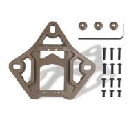 Base Adattatore per Casco NVG, Staffa per Telecamera Sportiva Base per Visori Notturni a 3 Fori per Casco da Softair(Brown)