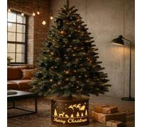 Base albero di natale con paesaggio illuminato Basi illuminate bronzo 32 cm